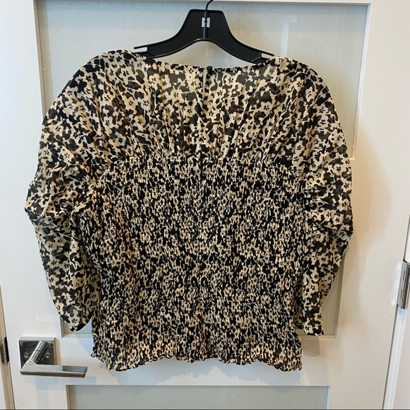 NWOT!! Rebecca Taylor Smocked Blouse - Picture 5 of 5